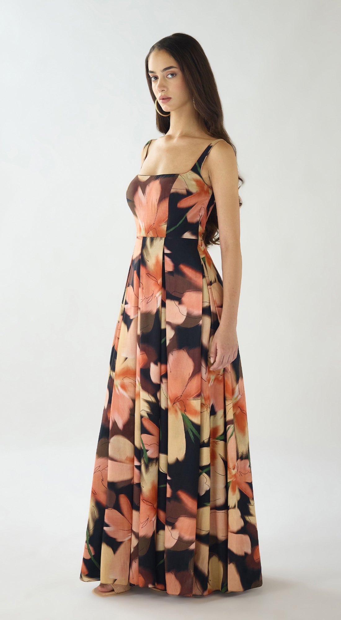 The Midnight Flora Muslin Dress