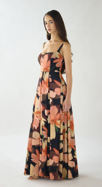 The Midnight Flora Muslin Dress