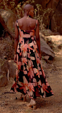 The Midnight Flora Muslin Dress