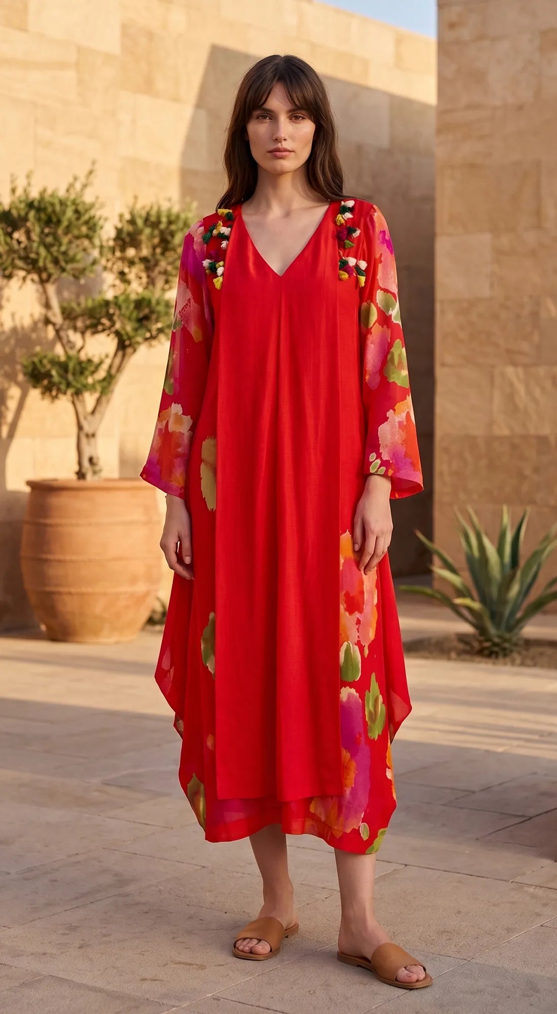 RED FLORA DRESS 1