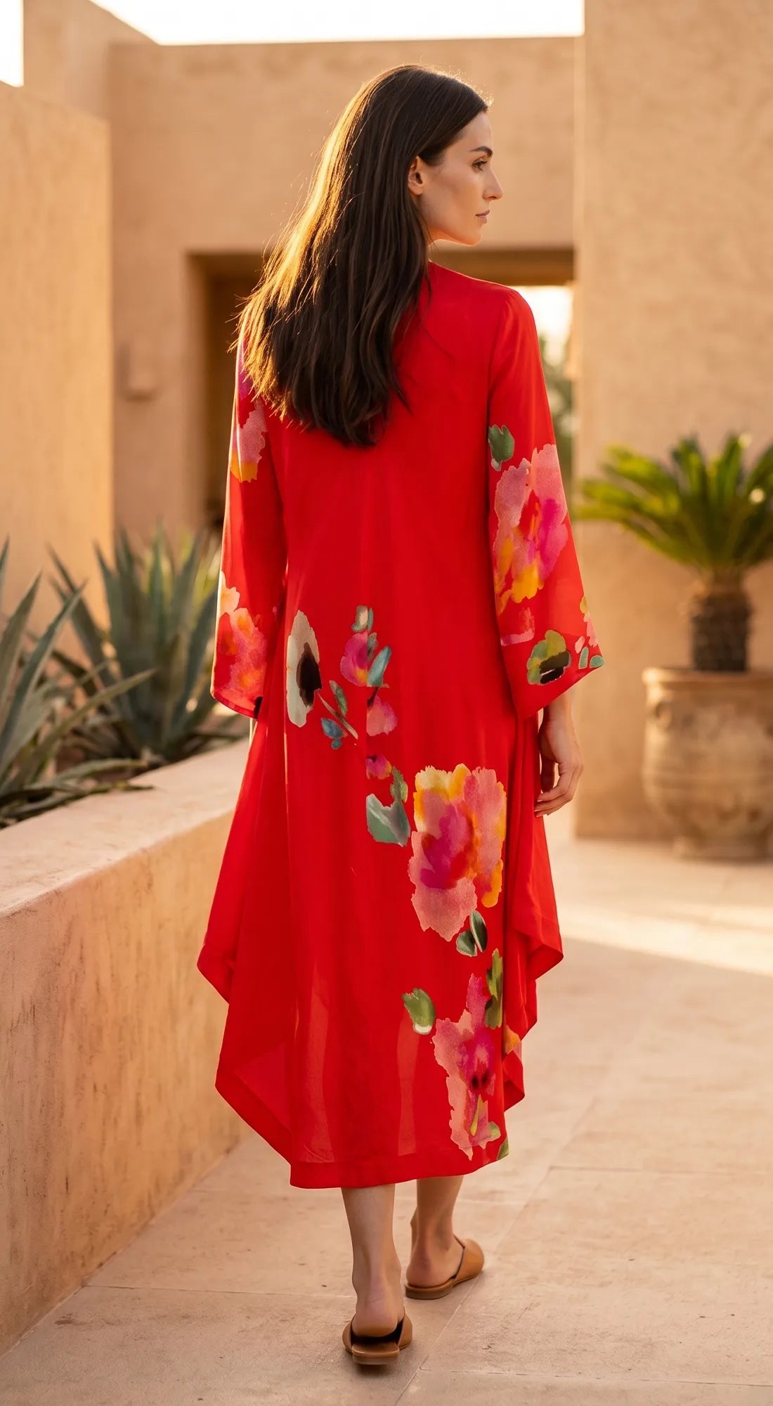 RED FLORA DRESS 3