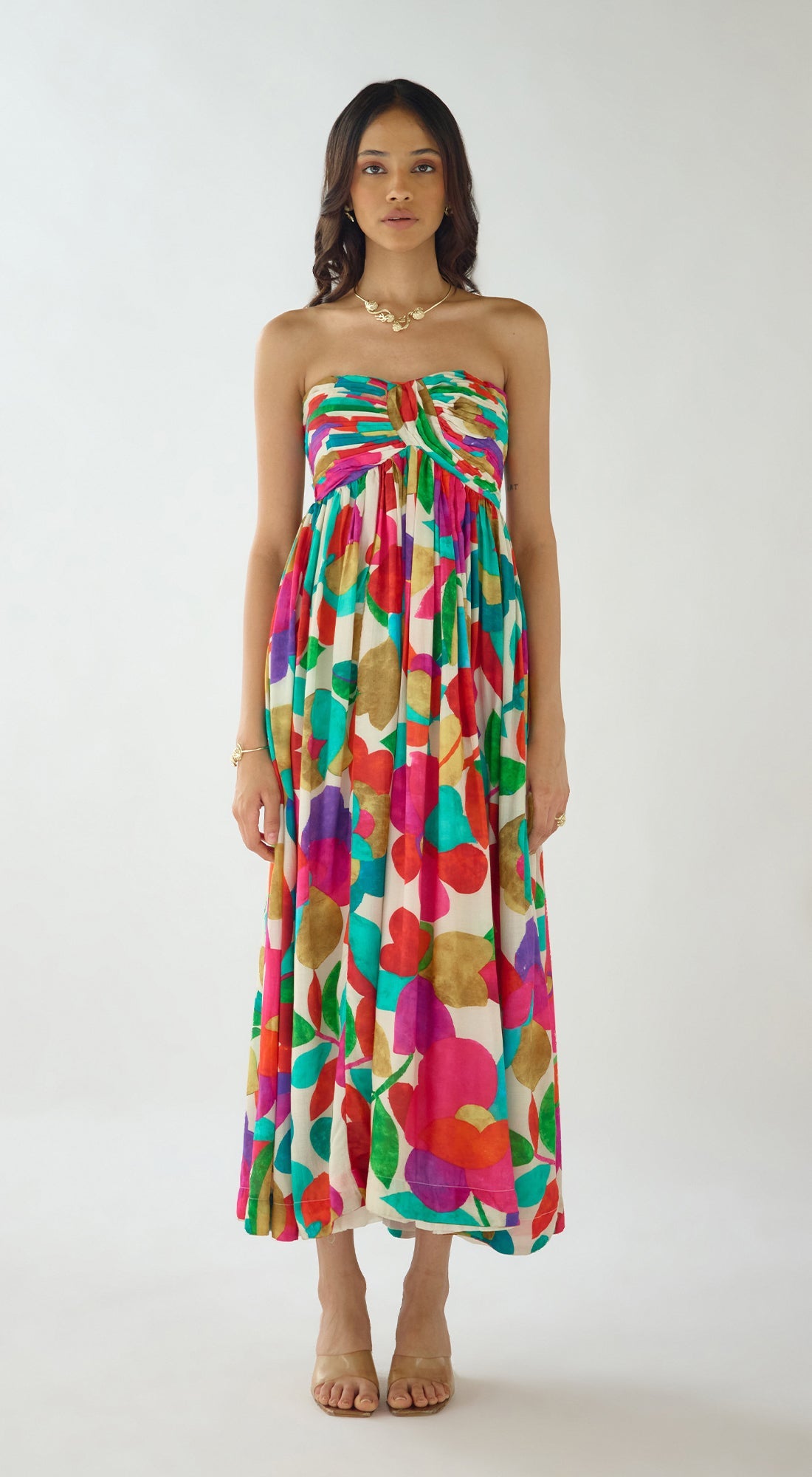 Tropical Pop Muslin Dress