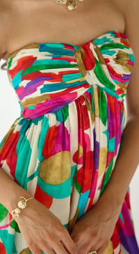 Tropical Pop Muslin Dress