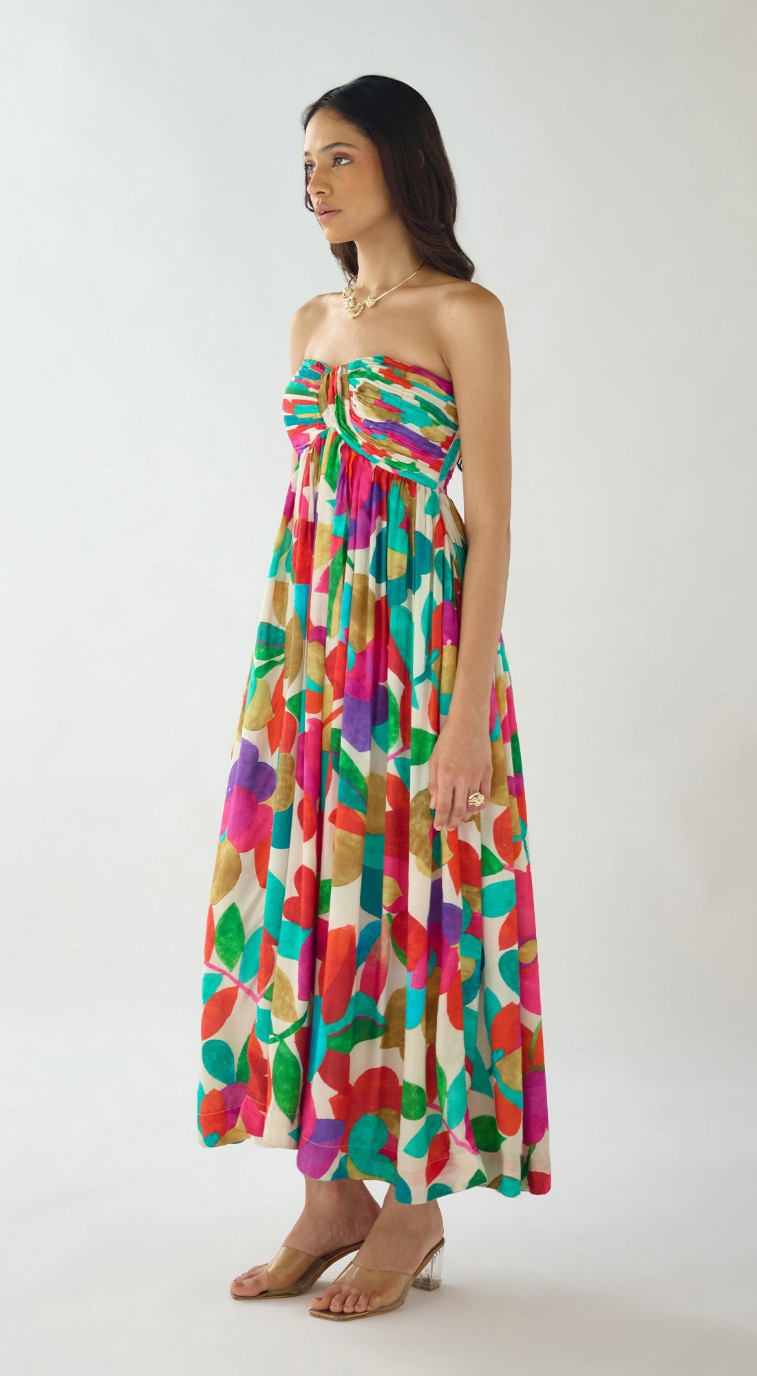 Tropical Pop Muslin Dress