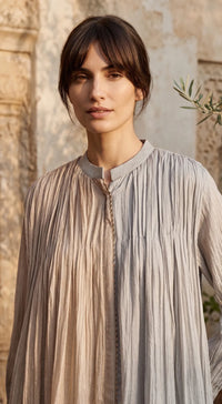 GREY COTTON MUL DRESS 2