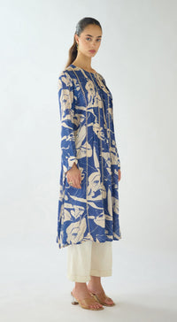 Indigo Blue Muslin Kurta Set