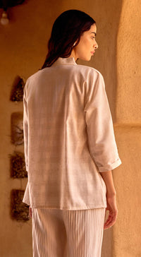 Ivory Desert Trot Linen Blend Shirt