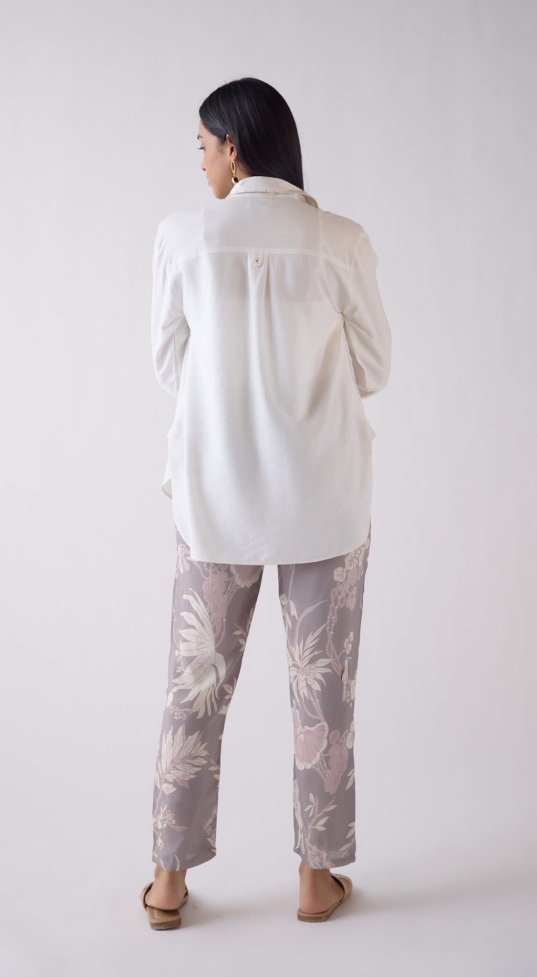 Ivory Cotton Blend Shirt