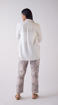 Ivory Cotton Blend Shirt