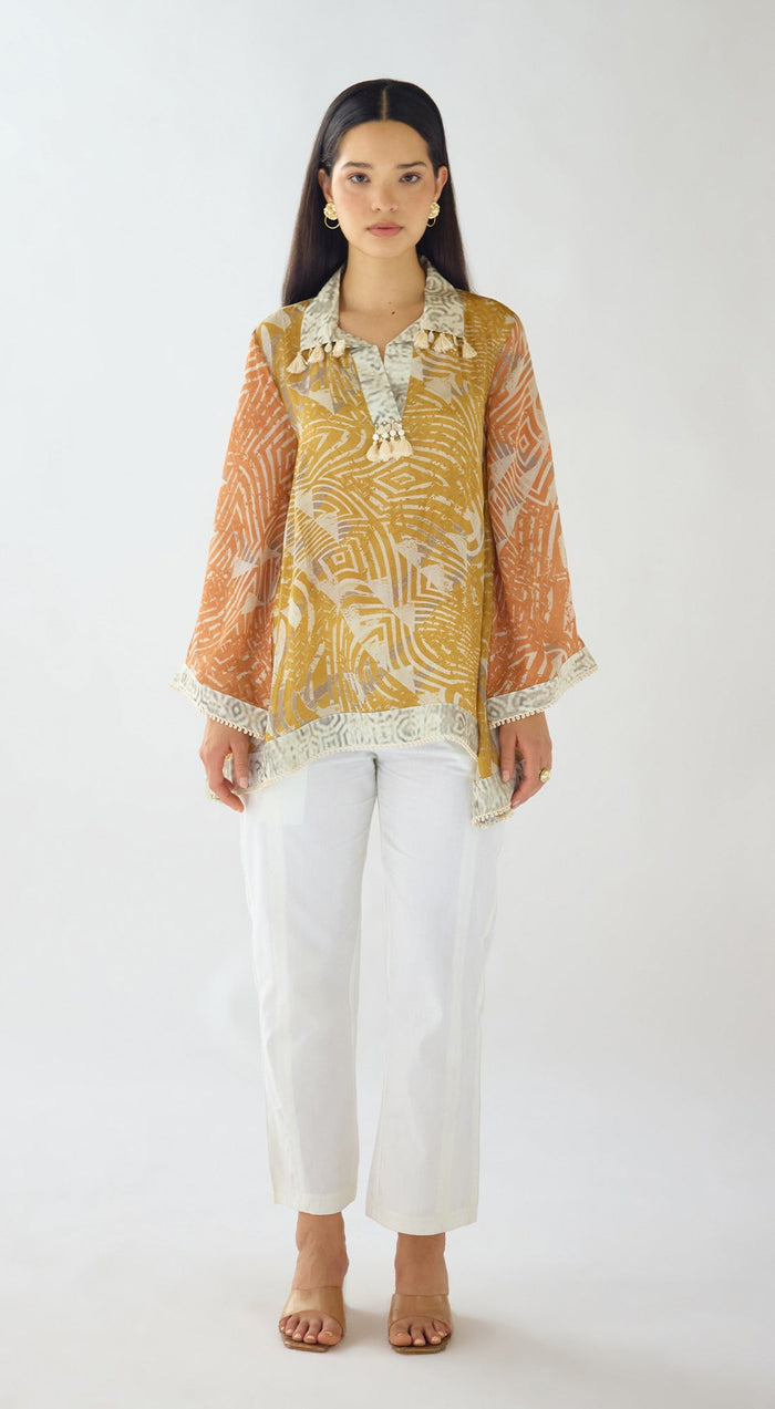 The Amber Dusk Crepe Top