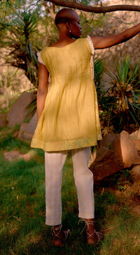 Lime Haven Cotton Embroidered Tunic