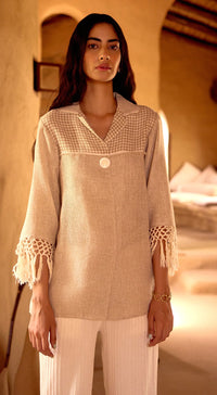 Ivory Stone Drift Jute Shirt