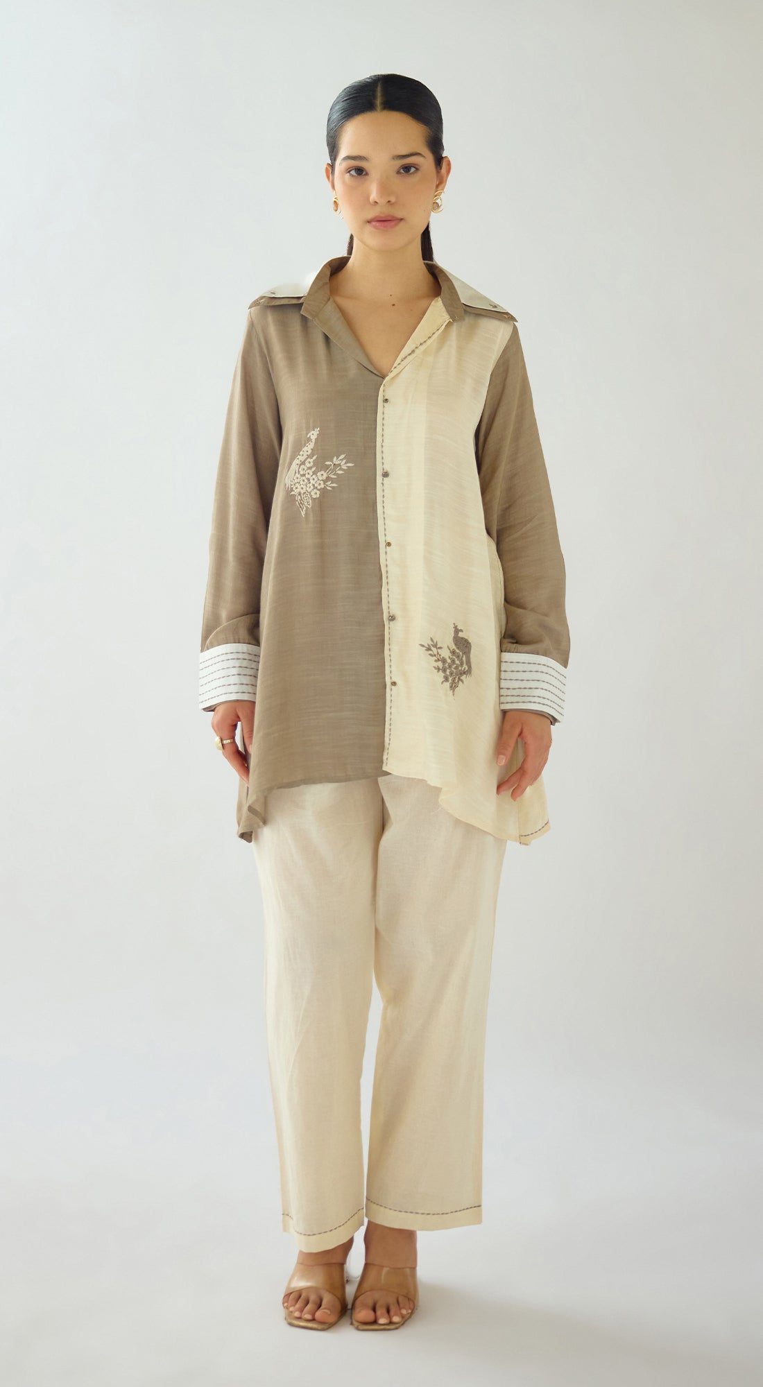 The Ivory Sandscript Muslin Shirt