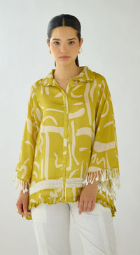 Citrus Maze Muslin Shirt