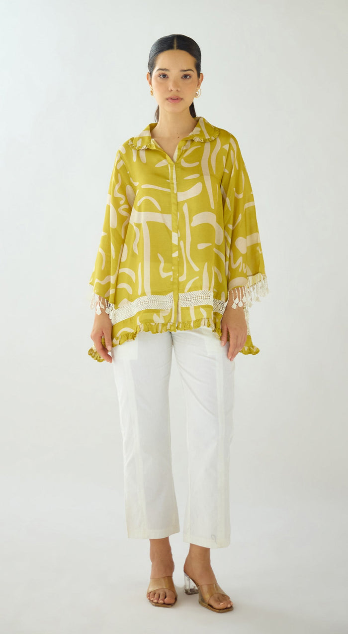 Citrus Maze Muslin Shirt