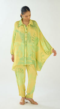 Lush Yellow Aura Muslin Co-ord Set