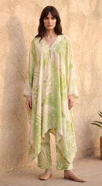 Ivory Muslin Palm Reverie Co-ord Set