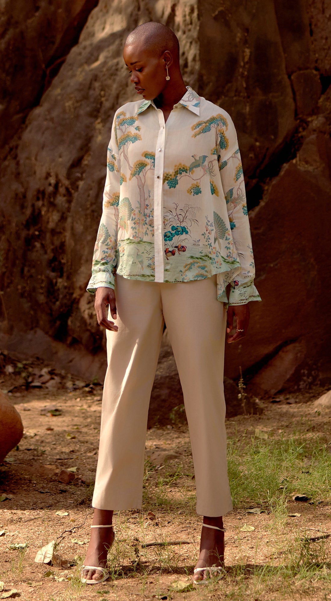 The Wild Silk Peacock Garden Shirt