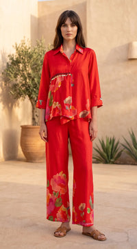 RED FLORA PRINT CO-ORD SET 1