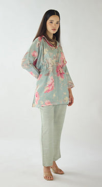 Green Dust Light Petals Co-ord Set