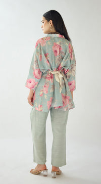Green Dust Light Petals Co-ord Set