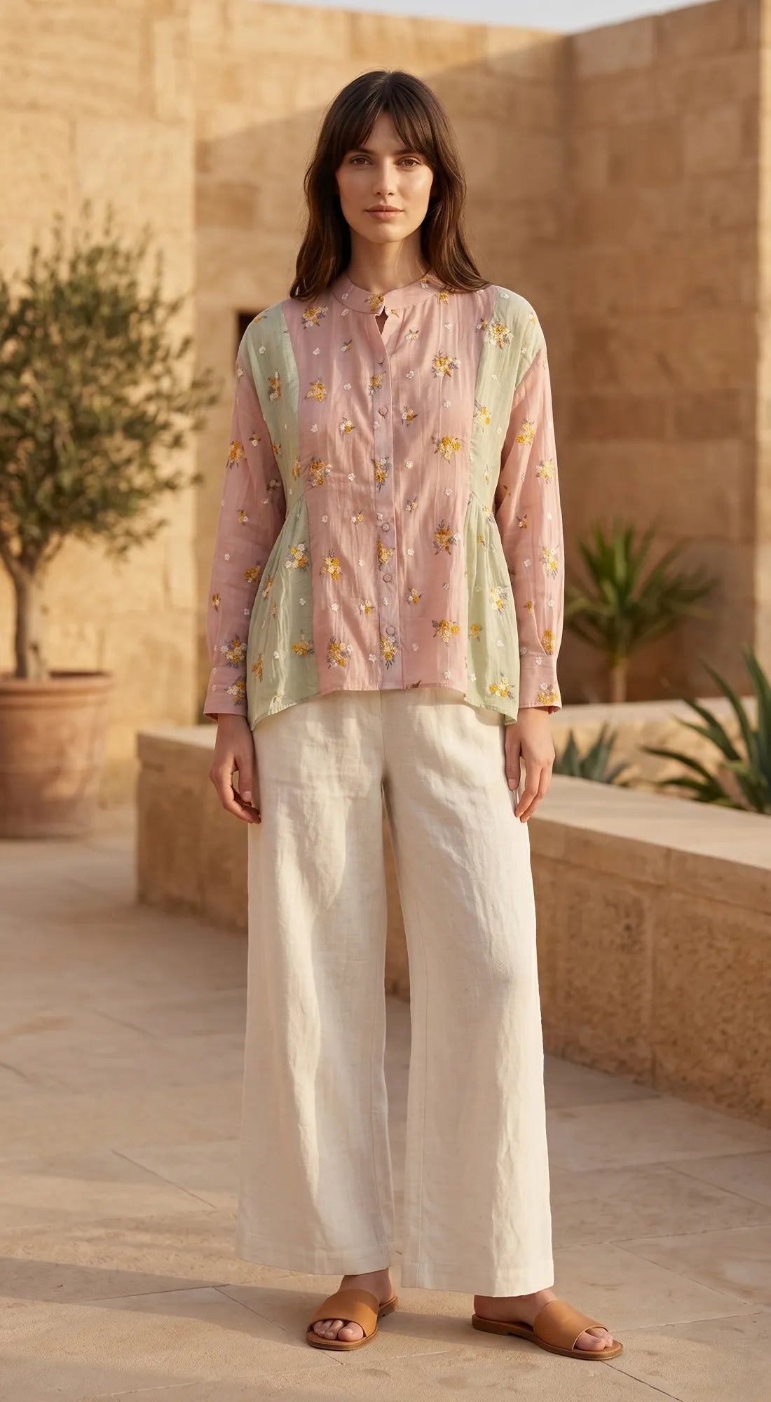BABY-PINK COTTON DORIYA TUNIC 1
