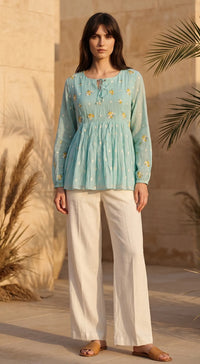 FIROZI COTTON DORIYA TUNIC 1
