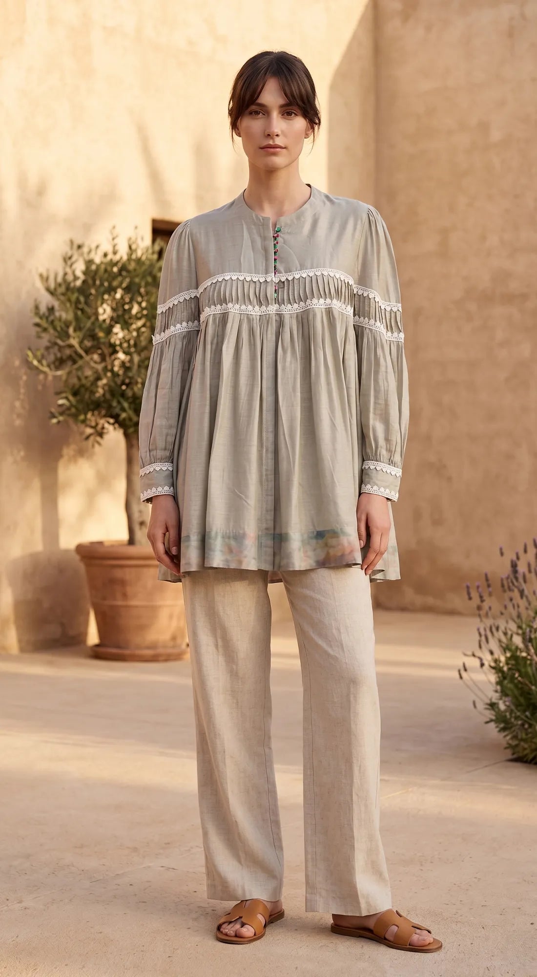 GREY MUSLIN SHIRT 1