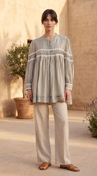 GREY MUSLIN SHIRT 1