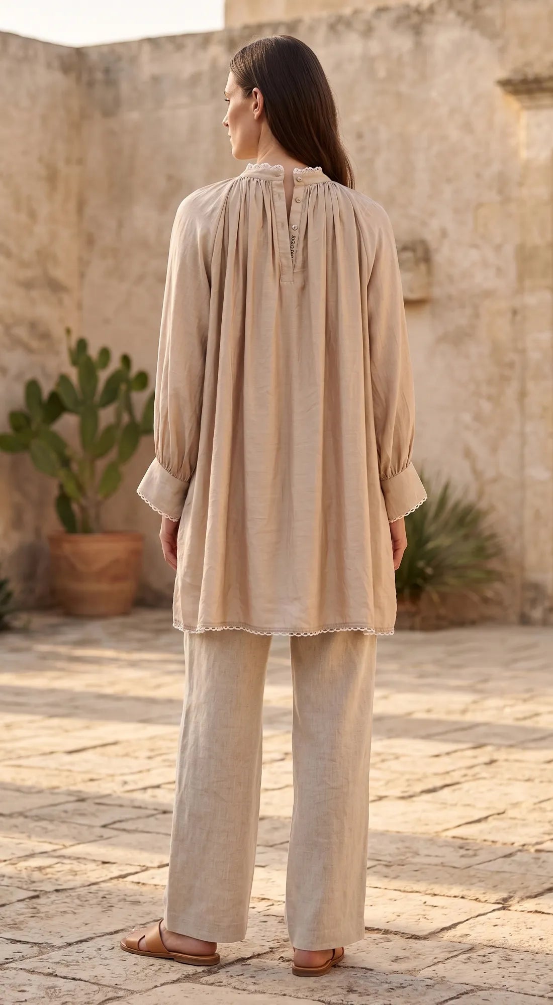 BEIGE MUSLIN TUNIC 3