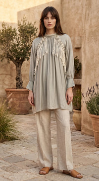 GREY MUSLIN TUNIC 1