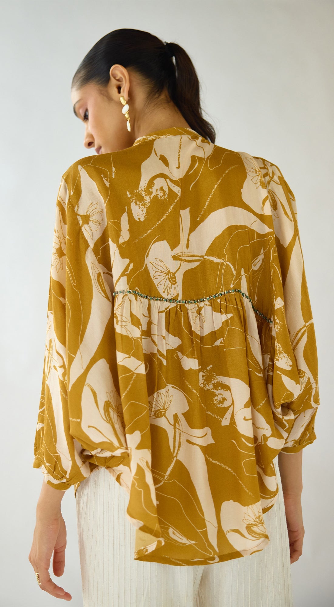 Mustard Flora Muse Muslin Shirt