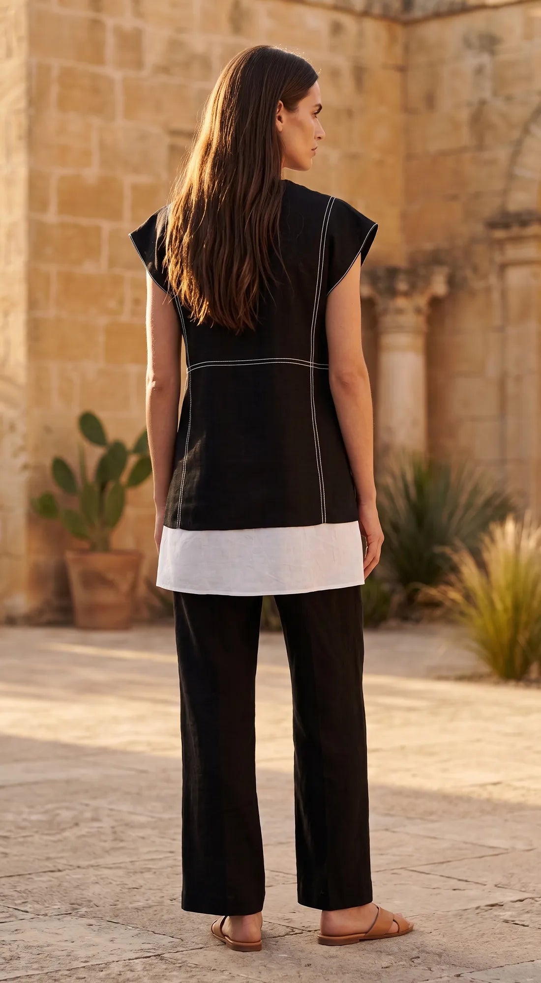 BLACK ORGANZA ANIMAL PRINT TUNIC 3
