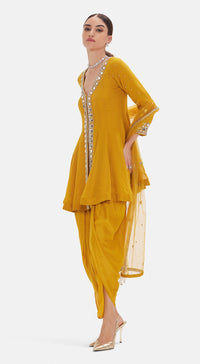 The Marigold Honey Dhoti Set