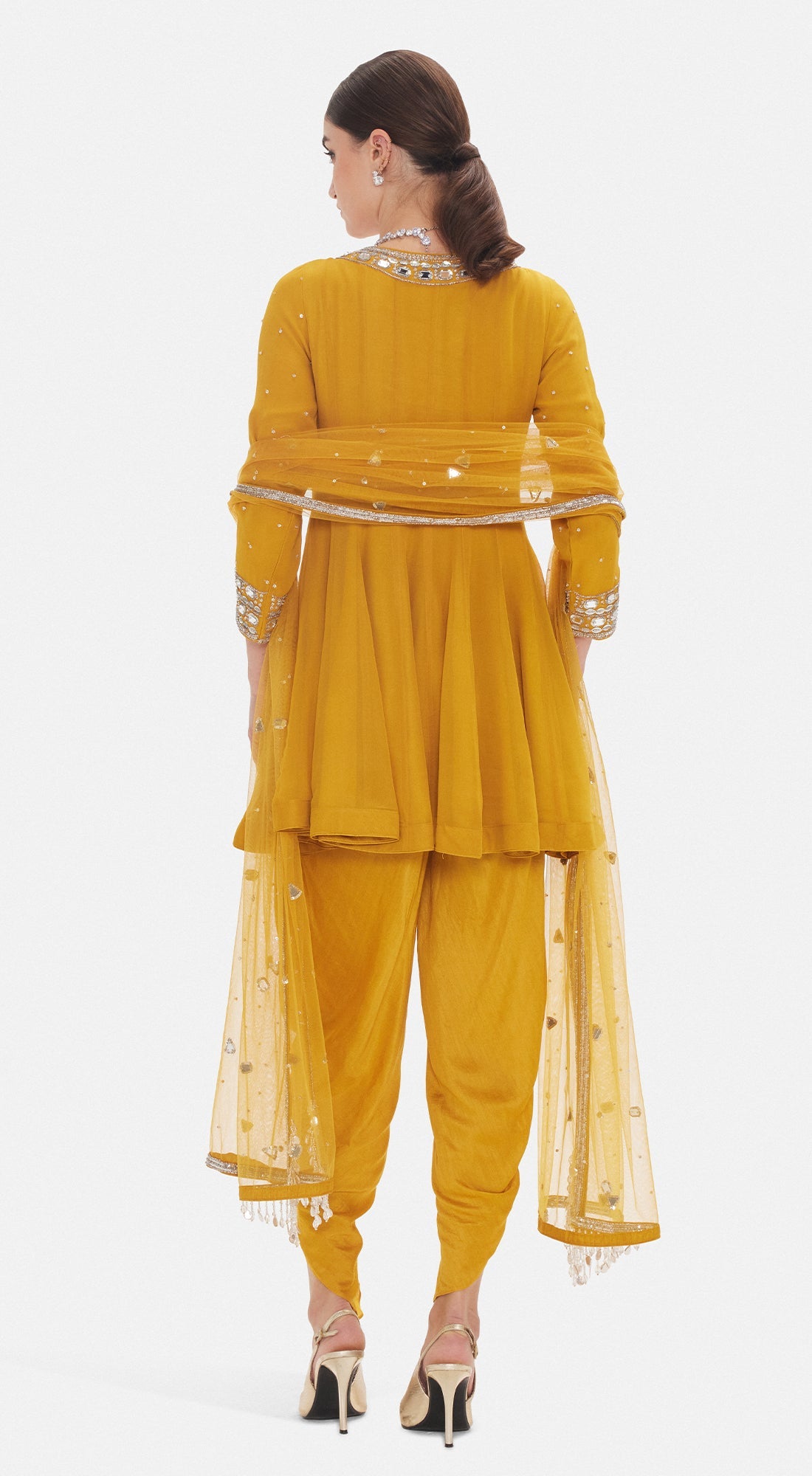 The Marigold Honey Dhoti Set