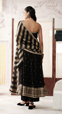 THE MAJESTIC OBSIDIAN ANARKALI SET