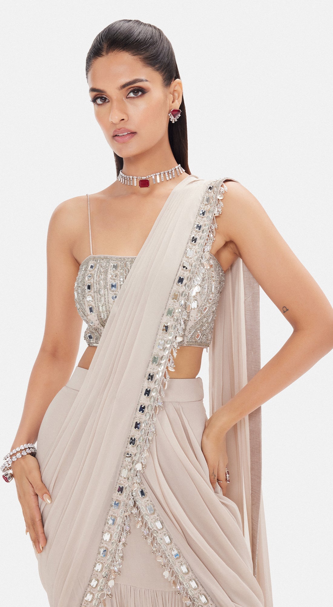 The Blush Imperial Saree Set