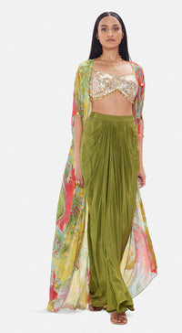 The Olive Oasis Cape Set