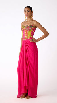 The Fuschia Aura Corset & Skirt Set