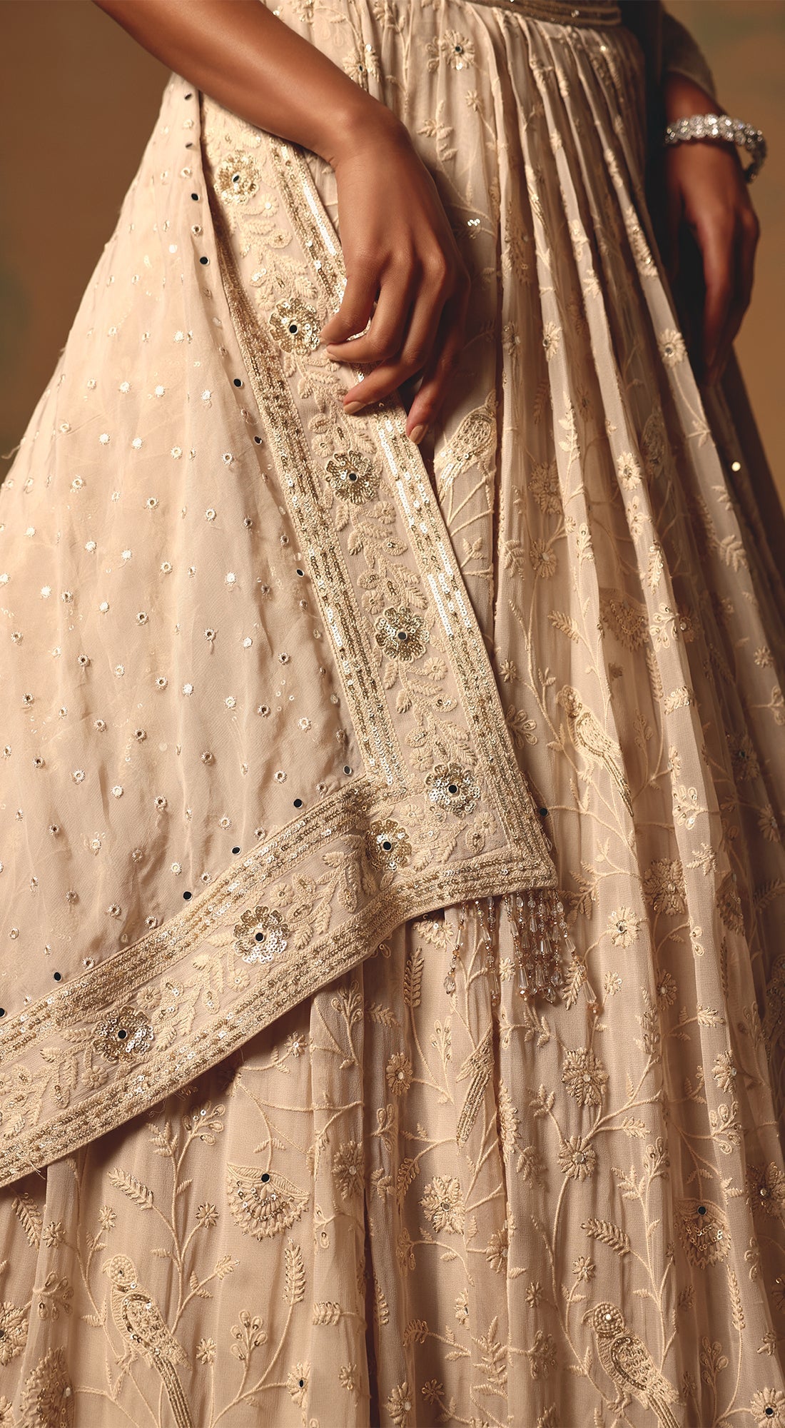 The Dream in Ivory Dust Lehenga