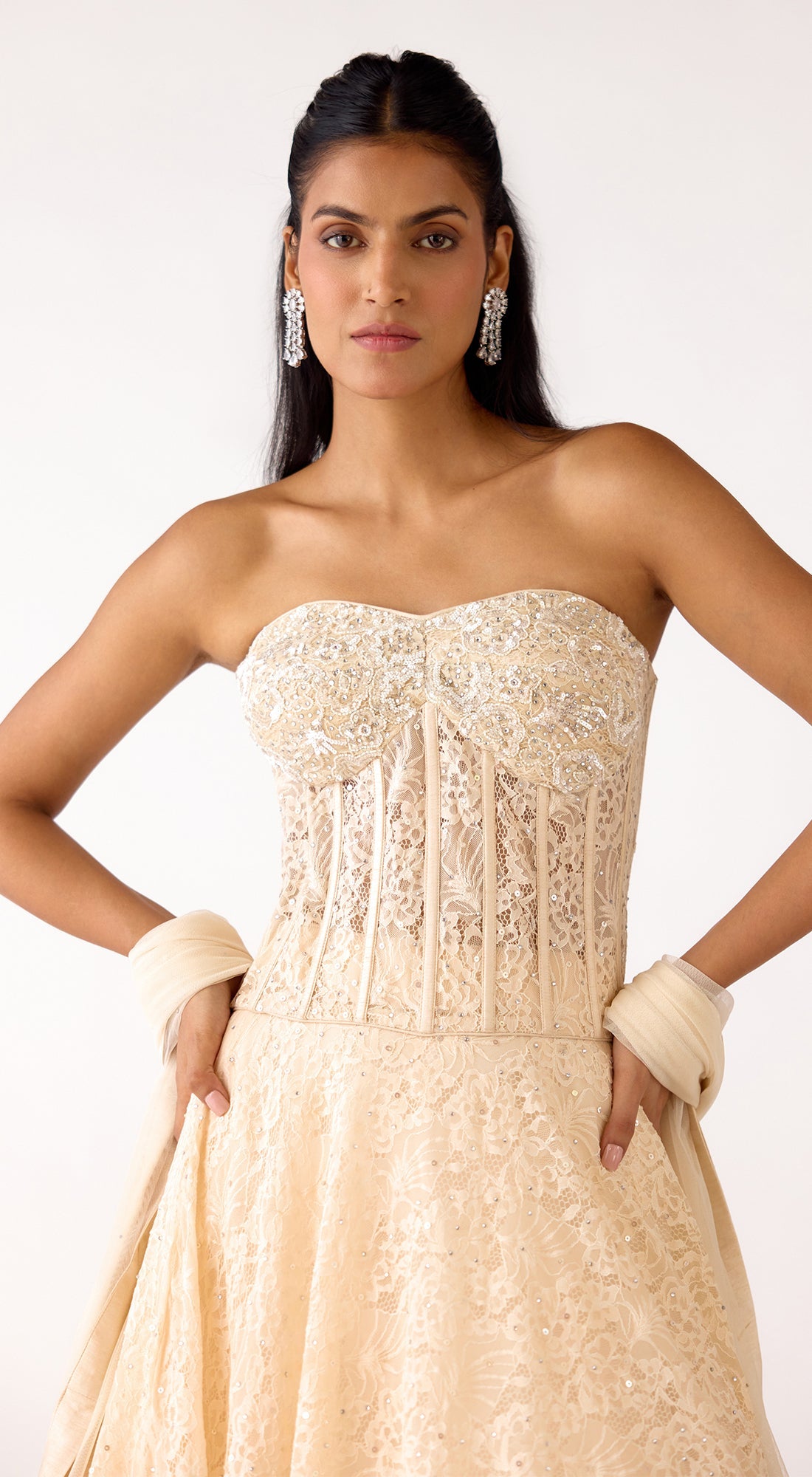 The Radiant Pearl Lehenga Set
