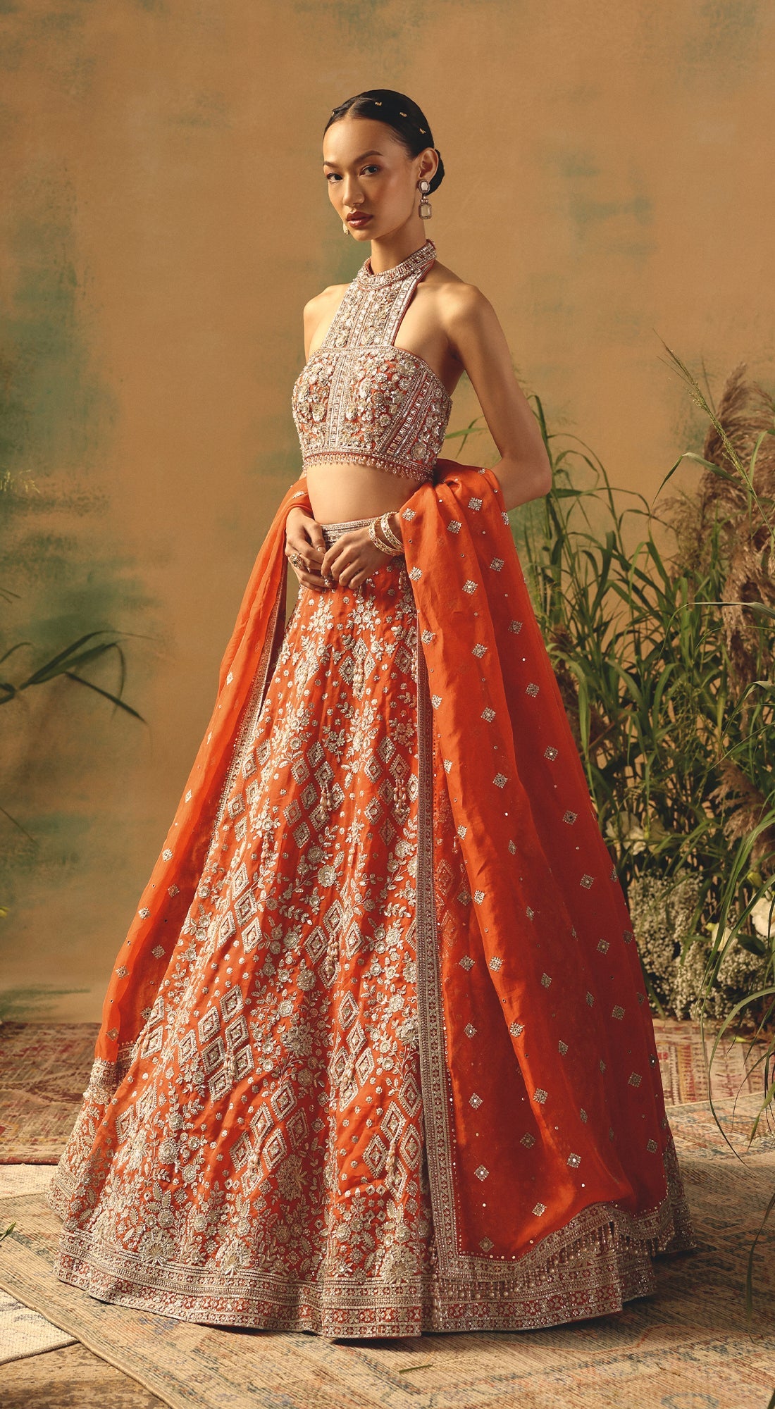 The Saffron Mirage Lehenga