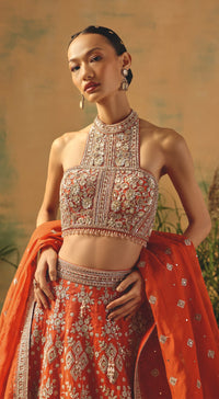 The Saffron Mirage Lehenga
