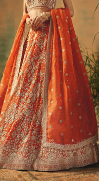 The Saffron Mirage Lehenga
