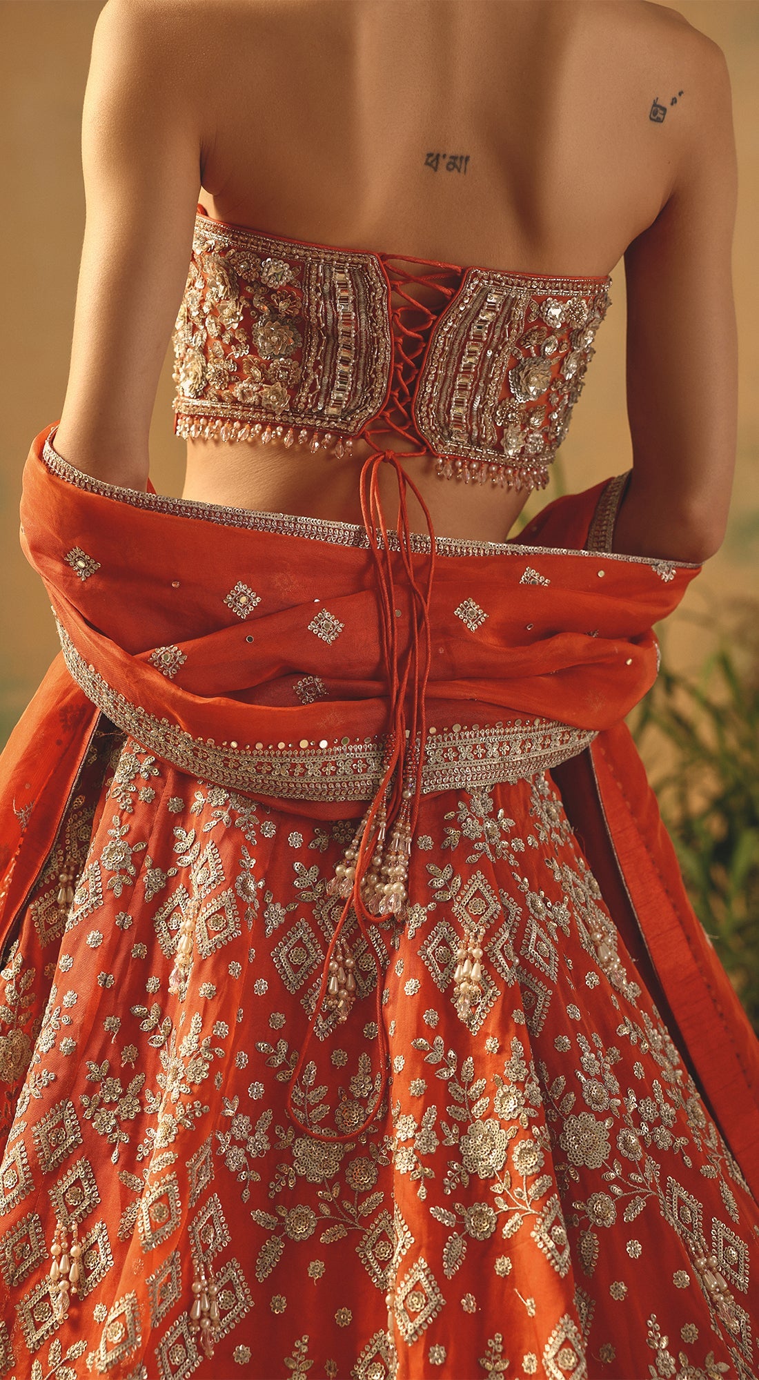 The Saffron Mirage Lehenga