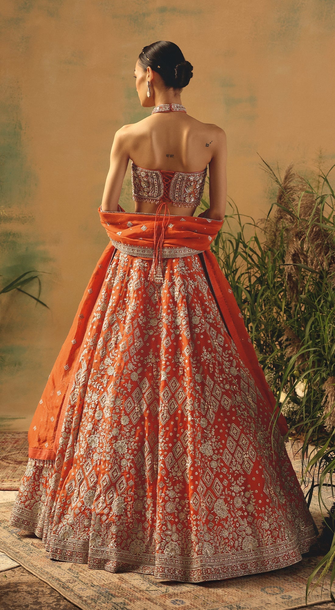 The Saffron Mirage Lehenga