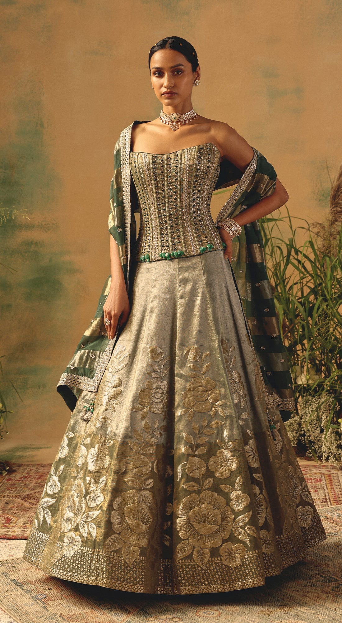 The Sage Bloom Lehenga