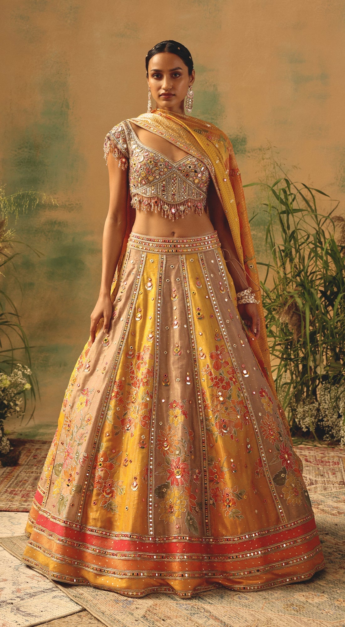 The Ochre Reverie Lehenga