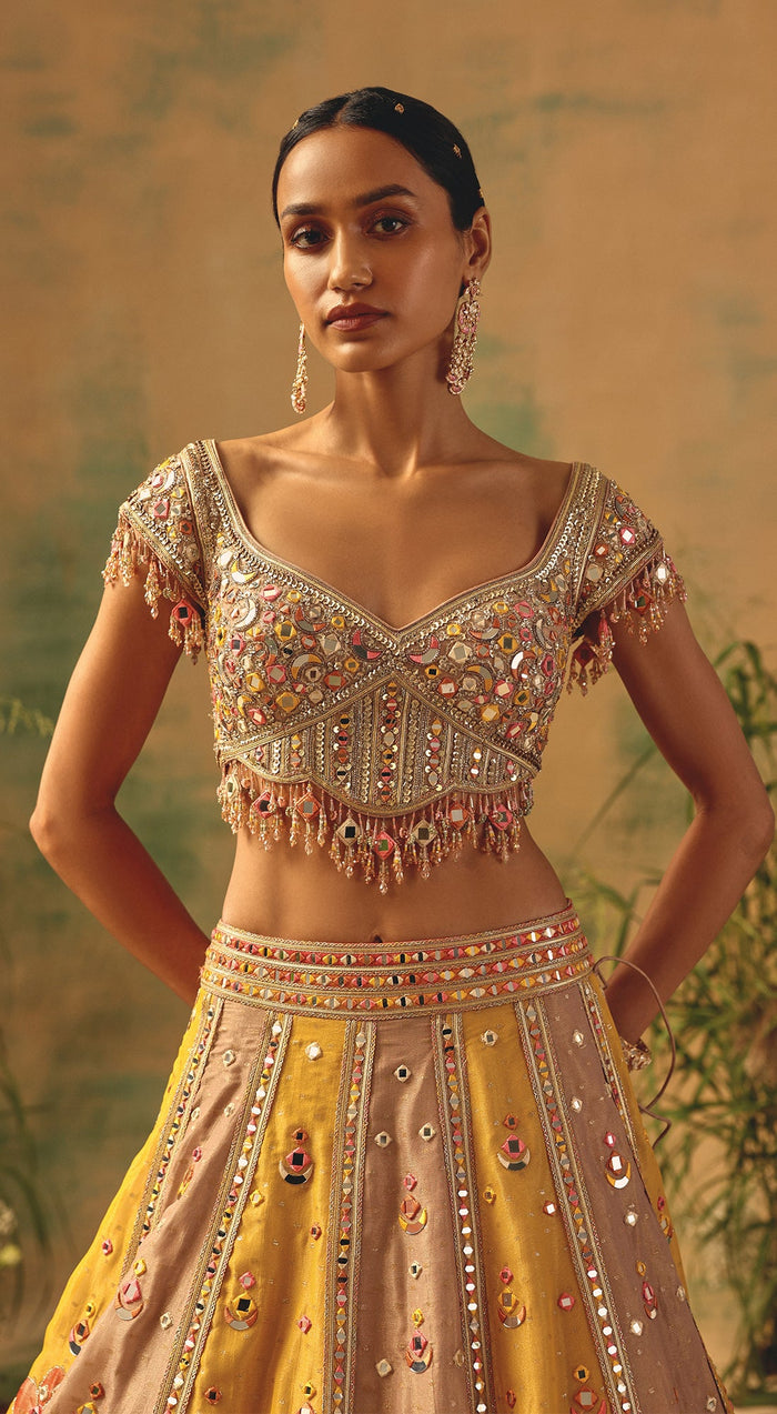 The Ochre Reverie Lehenga