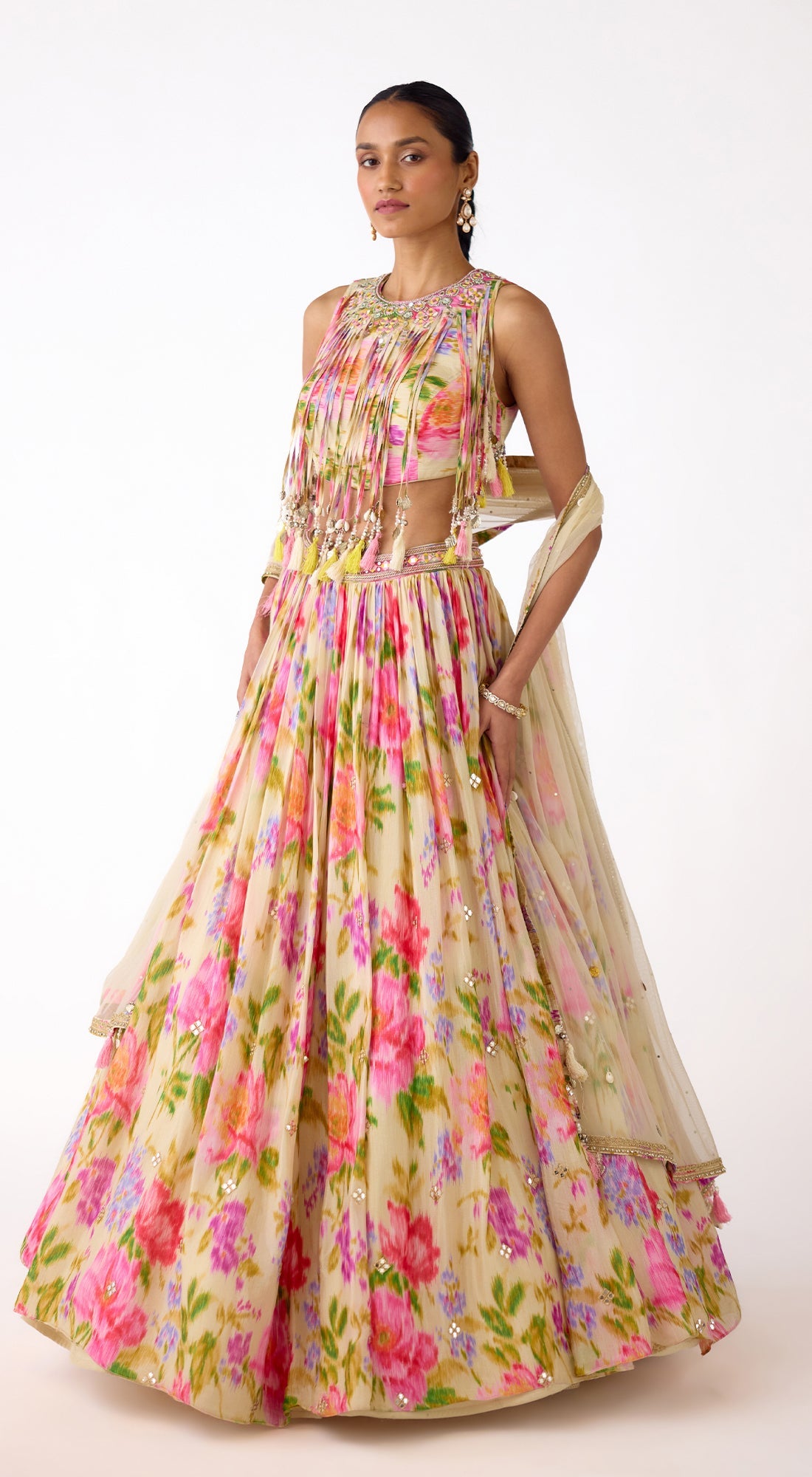 The Garden Ivory Lehenga Set